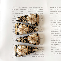 インド刺繍パッチンピン　 2枚目の画像