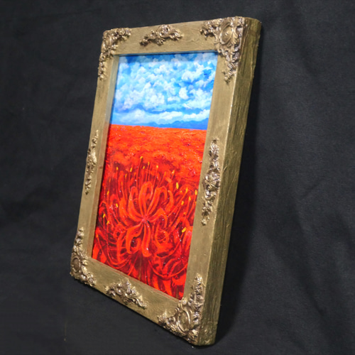 油絵 油彩 油彩画 絵 絵画【空と雲と、赤き彼岸花】 油絵 油彩 油彩画 絵 絵画 絵【空と雲と、赤き彼岸花】 絵画 HR 通販