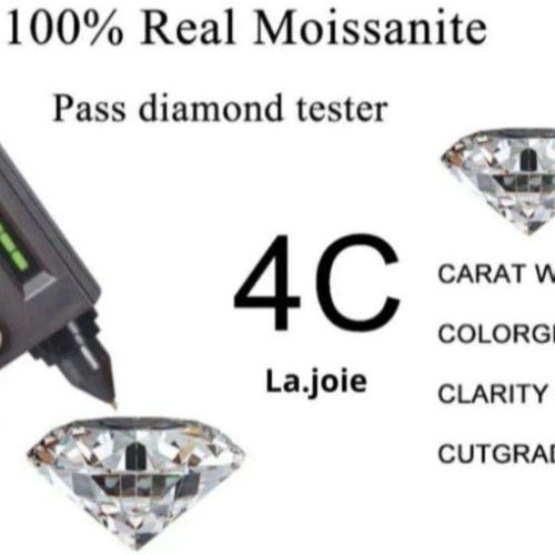 最高品質 0.5ct モアサナイト スクエア ヘイロー リング 指輪