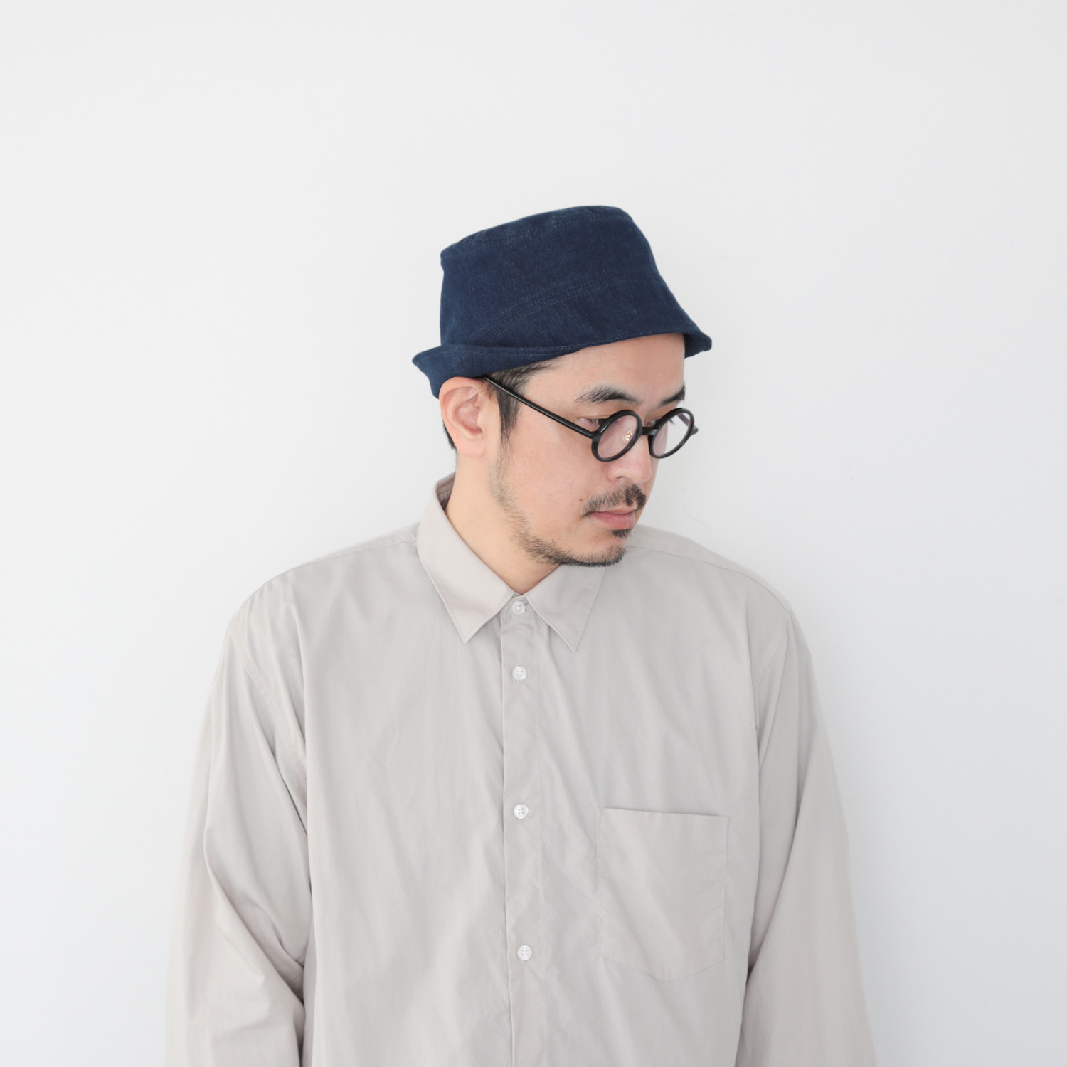 Pork pie hat / blue denim
