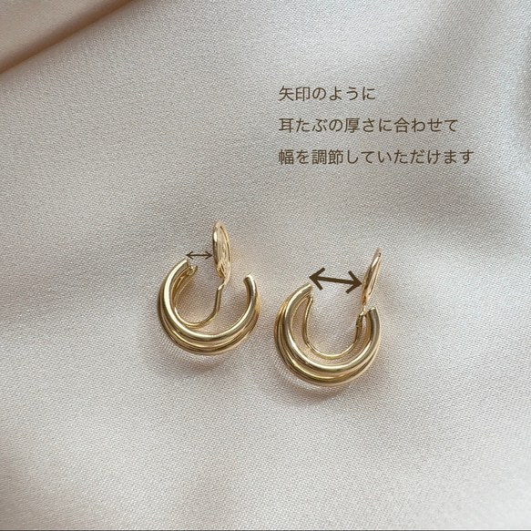 \秋冬映え/ シルバーバーネックレス×3連フープピアス,イヤリング/サージカルステンレス　ご褒美　ギフト　秋　クリスマス 17枚目の画像