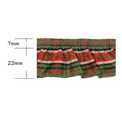 チェック・フリルリボン BEL-8620　カラー選択　1mより　 4枚目の画像