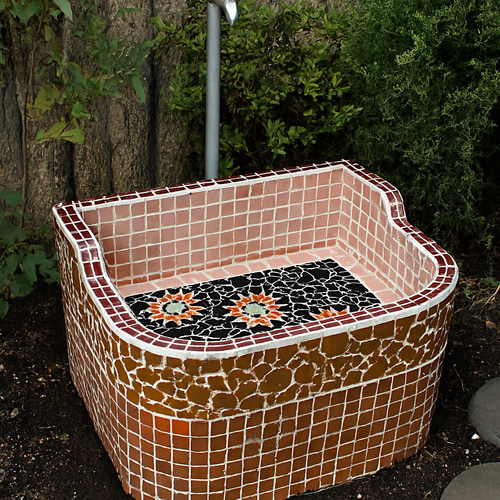 手造り流し台　シンク　花 手造り 流し台 シンク 花 その他インテリア雑貨 タイル屋さん 通販