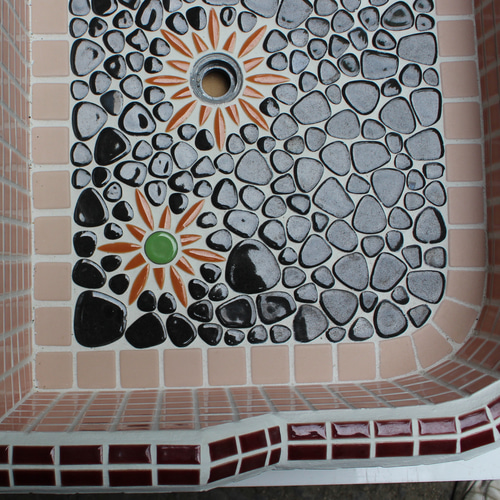 手造り 流し台 シンク 花 その他インテリア雑貨 タイル屋さん 通販