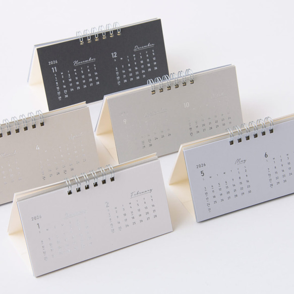 SALE☆箔押し卓上カレンダー「ニュアージュ 」2026 カレンダー wm 通販