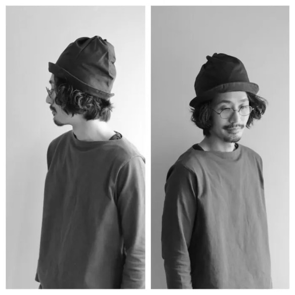 hineri 帽 / brown 6枚目の画像