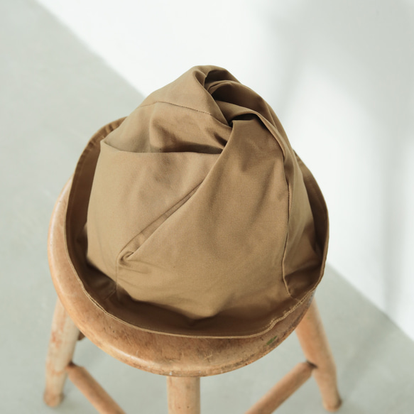 hineri 帽 / brown 2枚目の画像