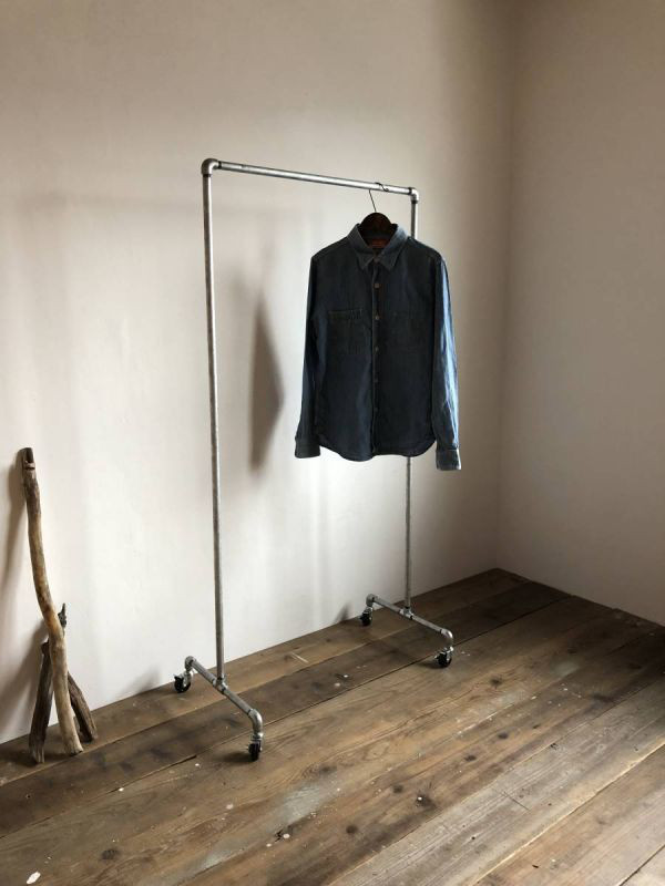 数量限定　SG-C　ハンガーラック　パイプ　スチール　ガス管　組立式　組み立て式　インダストリアル　キャスター