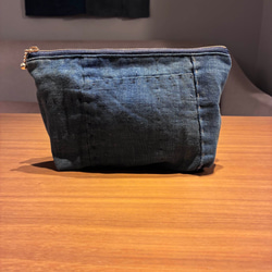 45x45 ビンテージ 藍染 剣道着 リメイク ヘリンボーン パッチ