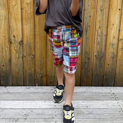 カラフルパッチワーク♪ハーフパンツ 3枚目の画像