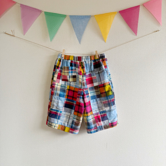 カラフルパッチワーク♪ハーフパンツ 4枚目の画像