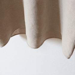 秋限定♥リネン×ボーダニット袖のプルオーバー（生成り） 3枚目の画像