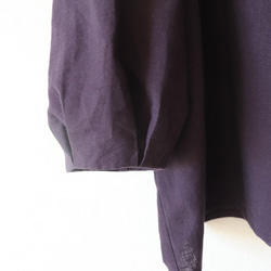 つぼみブラウス（ハーフリネン・ディープグレープ） 3枚目の画像