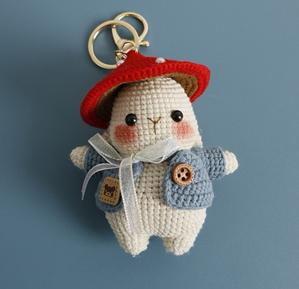 毛糸 手作り 編みぐるみ ニット人形 キーホルダー バッグチャーム