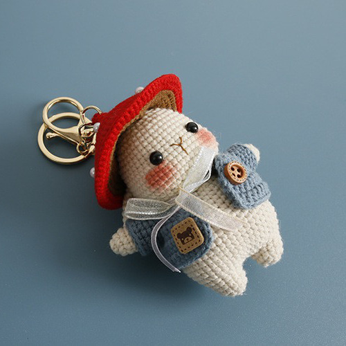 毛糸 手作り 編みぐるみ ニット人形 キーホルダー バッグチャーム