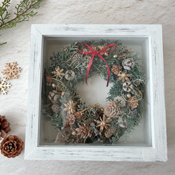 ホビーラホビレー クリスマスリース 刺繍作品 フレーム付き 完成品