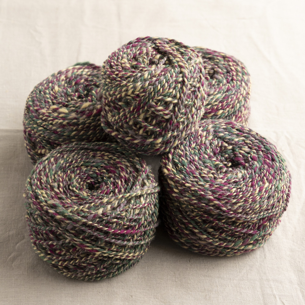 手紡ぎ　草木染め　毛糸　ベスト着分　マールヤーン　マット織用　#2503