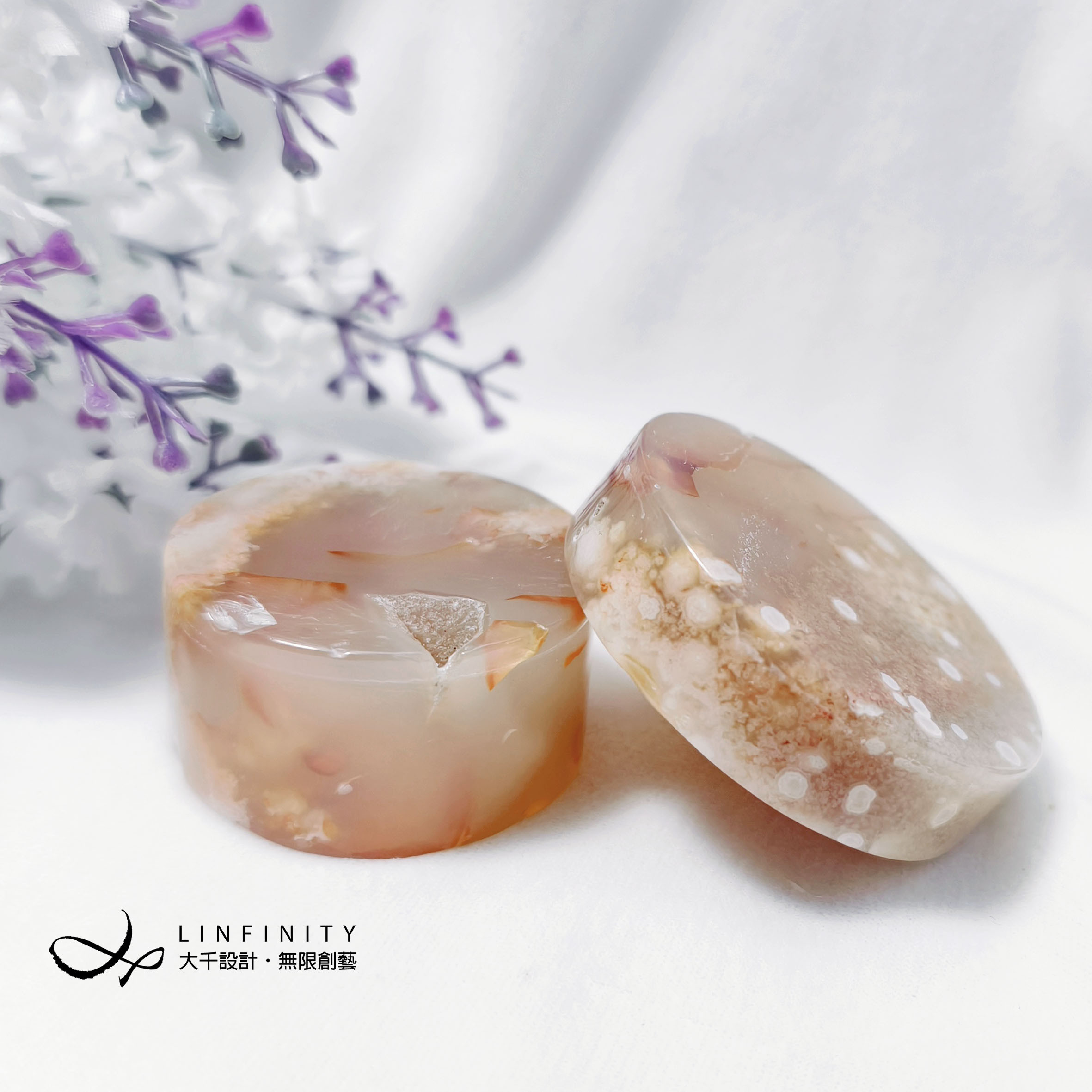 桜瑪瑙オレンジブレスレットハート型ペーパーウェイト、装飾なしの飾り板、コレクション用装飾品、単品、ギフト。