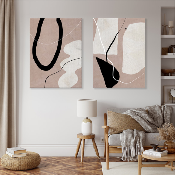 北欧キャンバスアート_subdued color0304 インテリアアートパネル