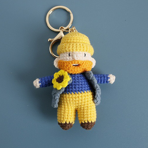 毛糸 手作り 編みぐるみ ニット人形 キーホルダー バッグチャーム 誕生