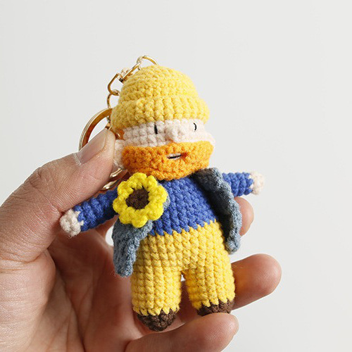 毛糸 手作り 編みぐるみ ニット人形 キーホルダー バッグチャーム 誕生