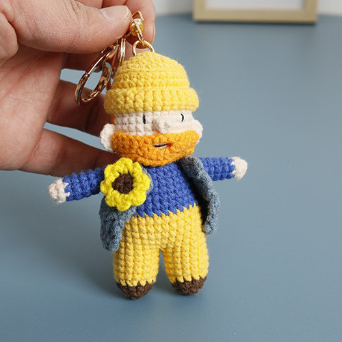 毛糸 手作り 編みぐるみ ニット人形 キーホルダー バッグチャーム 誕生