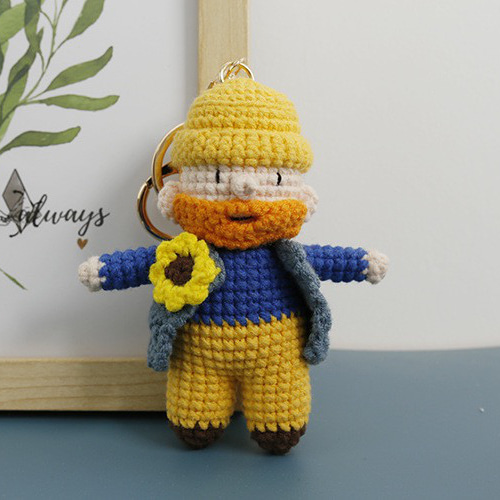 毛糸 手作り 編みぐるみ ニット人形 キーホルダー バッグチャーム 誕生