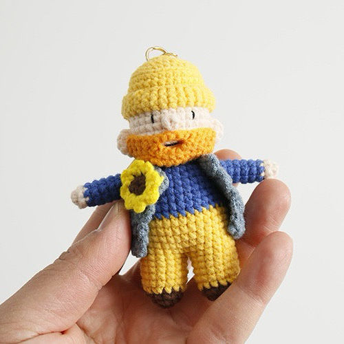 毛糸 手作り 編みぐるみ ニット人形 キーホルダー バッグチャーム 誕生