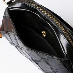 2wayレザーショルダーバッグ斜め掛け大人カジュアルバッグ　出会いバッグ ブラック 4枚目の画像