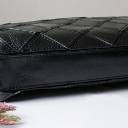 2wayレザーショルダーバッグ斜め掛け大人カジュアルバッグ　出会いバッグ ブラック 8枚目の画像