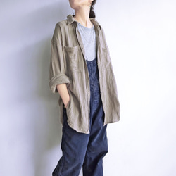 ガーゼオーバーシルエットシャツ（ブラック） 12枚目の画像