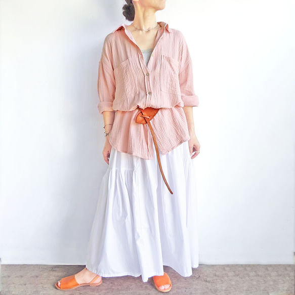 ガーゼオーバーシルエットシャツ（ブラック） 17枚目の画像