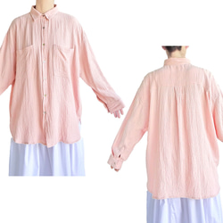 ガーゼオーバーシルエットシャツ（ブラック） 20枚目の画像