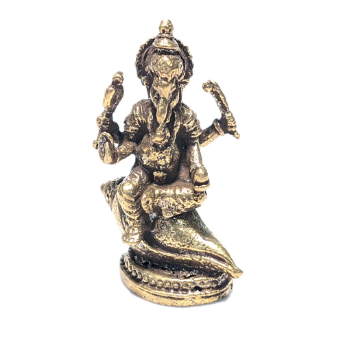 インドの神様】ガネーシャ像 真鍮 ネパール製 豊穣 知識 商業の神様