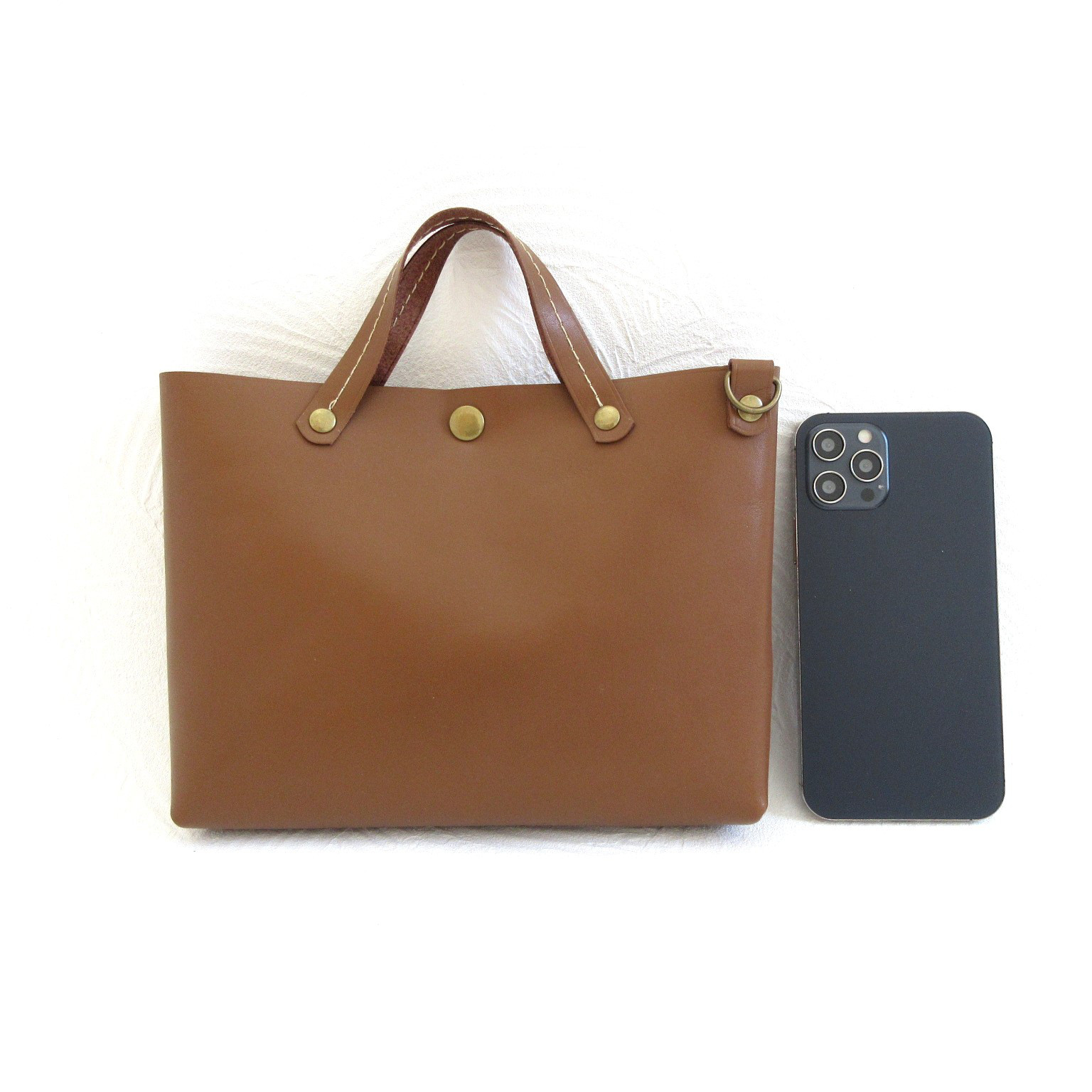 バッグインサコッシュ♪《牛革》スムースレザー・ブラウン・0154