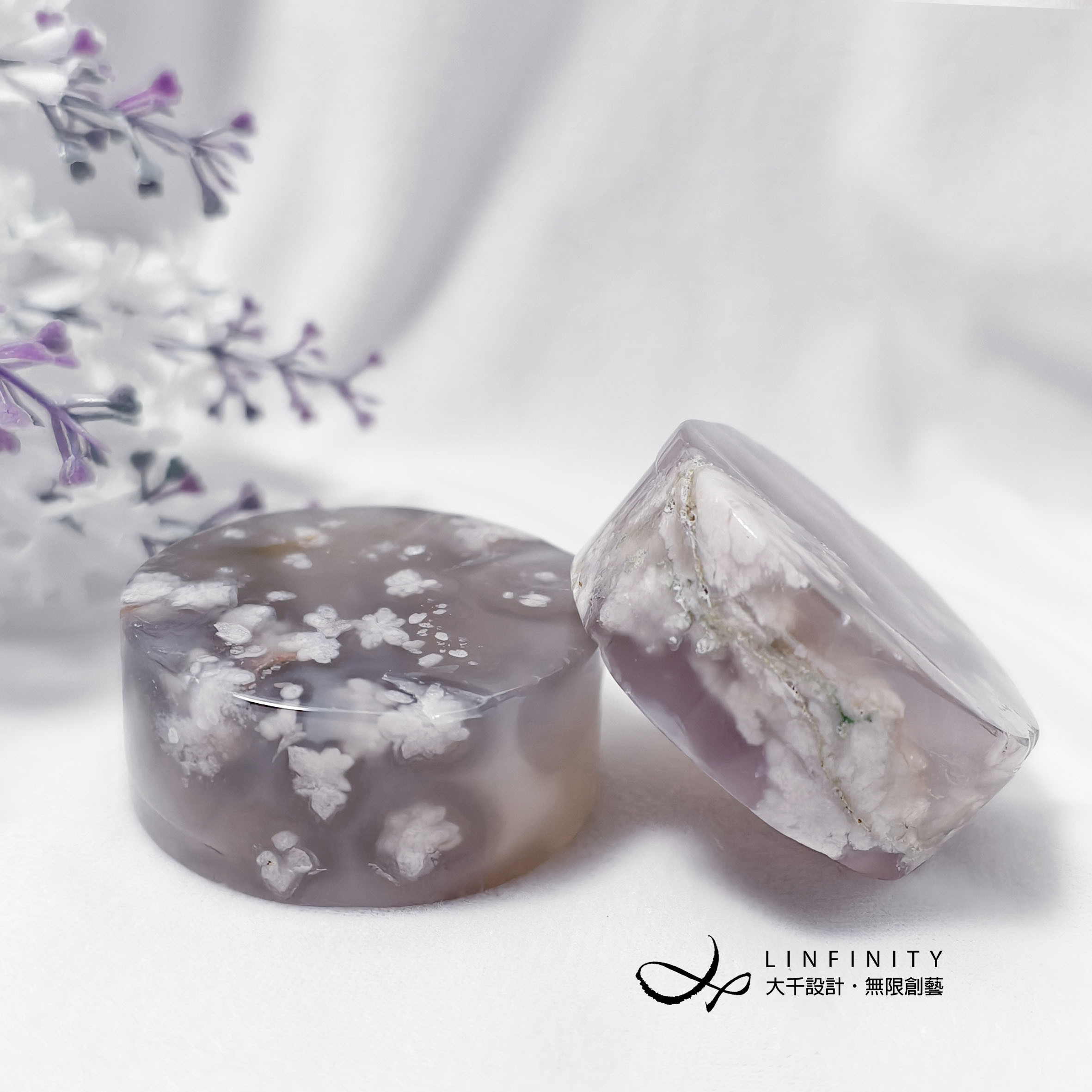 桜瑪瑙レンコン紫ブレスレットハートサークルカード文鎮文鎮飾りなしカードコレクション装飾品単品ギフト