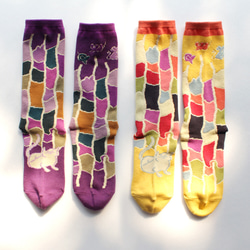 ストーリーソックス（アシンメトリーデザイン靴下）【イソップ寓話】ねずみの相談 11枚目の画像