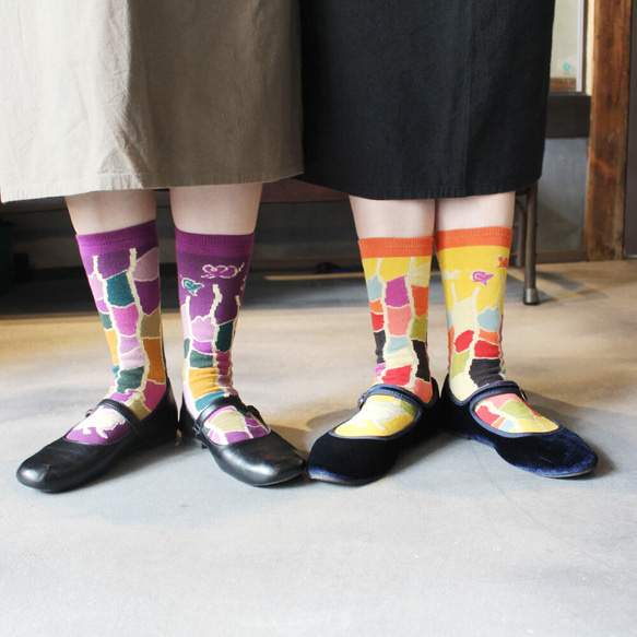 ストーリーソックス（アシンメトリーデザイン靴下）【イソップ寓話】ねずみの相談 10枚目の画像