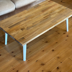 【1台限定特価/即日納品】パイン材　折りたたみテーブル　ホワイト脚　フォールディングテーブル 3枚目の画像