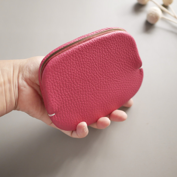 薄さが嬉しい！ミニマムな「スナップウォレット・M」フーシャピンク 9枚目の画像