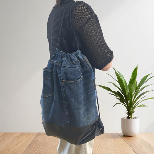 オトナのナップサック／デニムリメイク