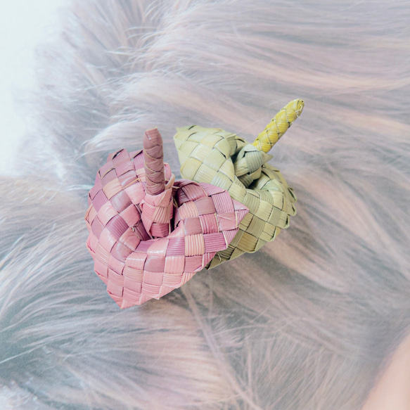 2025 新色 数量限定】 ラウハラ編み ミニアンスリウム ヘアピック