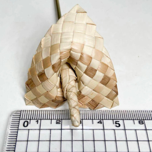 ラウハラ編み ミニアンスリウム ヘアピック かんざし ハワイ