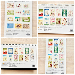 ★お得4冊セット　2026年カレンダー  透明水彩画　午年　馬　うさぎ　猫　犬　花　ハロウィン　クリスマス 2枚目の画像