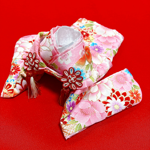 犬の着物✨犬用本格振袖着物&お被布セット 洗える着物 化繊 七五三