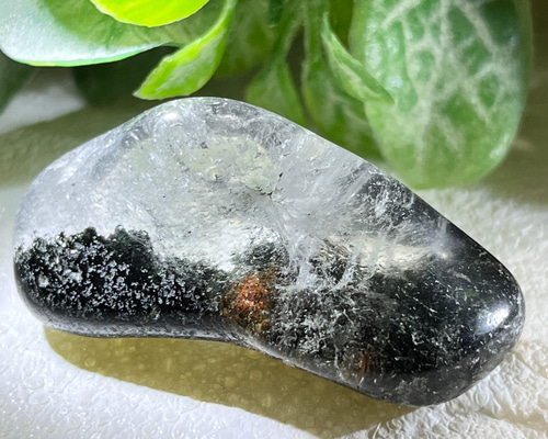 ガーデンクォーツ タンブル 苔入り水晶 クリスタル 原石 握り石 天然石