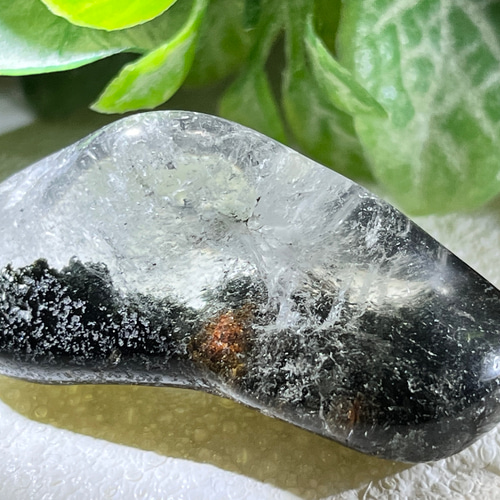ガーデンクォーツ タンブル 苔入り水晶 クリスタル 原石 握り石 天然石