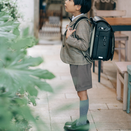 110 120 130 ライトブラウンチェック 【入学式】スーツ 選べる 蝶