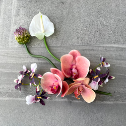 ピンク胡蝶蘭♪バレリーナブーケ ウェディングブーケ ブートニア付き