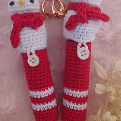 【送料無料】リップクリームの長さが選べるsnowman　リップケース バックチャーム 1枚目の画像